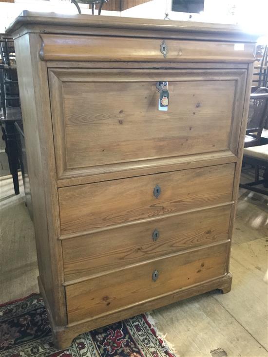 19th century Swedish secretaire a abattant, in pine